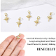 BENECREAT 10Pcs 18K Gold Plated Star Brass Pendants with Jump Rings Metal Lucky Star Accessories for DIY Jewelry Making KK-BC0004-96-3