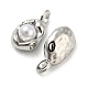Aleación con colgantes de perlas de imitación de plástico ABS. FIND-G061-05P-2