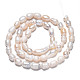 Fili di perle di perle d'acqua dolce coltivate naturali PEAR-N012-05F-2