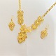 Комплекты из латунных ожерелий и серег-колец с полыми листьями для женщин FS-WGD13A8-01-5