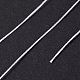 ラウンドワックスポリエステル糸ストリング  マイクロマクラメコード  ツイストコード  革縫い用  ホワイト  0.3~0.4mm  約174.98ヤード（160m）/ロール X-YC-D004-02A-066-3