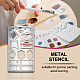 Plantillas de metal de acero inoxidable DIY-WH0242-266-4