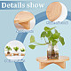 FINGERINSPIRE 3 Sets Mini Wooden Stool Display Stand 4.5/6/7.6 Inch 3 Style Wood Round Plant Stand Table Wood-Flower Pot Supports Wood Stool Plant Riser Flower Stand Round Planter Holder AJEW-BC0006-54-4