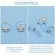 Unicraftale 4pcs 4 estilos 304 fornituras de anillo de manguito abierto de acero inoxidable STAS-UN0049-03-5