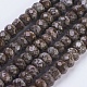 Chapelets de perles de flocon de neige en obsidienne naturelle G-P355-13B-1