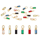 24 шт. 6-х цветные латунные подвески с кубическими цирконами KK-UN0005-11-1