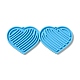 Diy corazón con moldes de silicona colgante de rayas DIY-I099-46-1