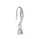 Rhodium Plated 925 Sterling Silver Earring Hooks STER-F033-55P-3