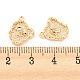 Brass Micro Pave Cubic Zirconia Pendants KK-E090-15G-3