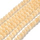 Brins de perles teints en sélénite naturelle G-P493-02F-1