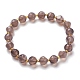 Bracelets de perles extensibles en agate grise naturelle à facettes BJEW-H543-A04-1