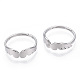 304 Stainless Steel Wing Adjustable Ring for Women RJEW-T027-10P-2