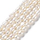 Fili di perle di perle d'acqua dolce coltivate naturali PEAR-Z002-16-1