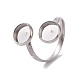 201 fornituras de anillo de puño abierto de acero inoxidable STAS-E124-01P-1