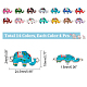 CHGCRAFT 56Pcs 14 Colors Enamel Metal Elephant Charms Connectors Links Elephant Pendant Link with Double Loops for DIY Bracelet Earring Necklace Keychain Jewelry Crafts Making FIND-CA0005-18-2