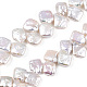Hebras de cuentas de perlas keshi de perlas nucleadas naturales barrocas PEAR-S020-K10-2-3