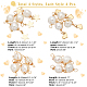 CHGCRAFT 16Pcs 4 Style Pearl Charms Natural Cultured Freshwater Pearl Pendants Link Charms with Brass Beads and Copper Wire for DIY Earring Bracelet Jewelry Making FIND-CA0004-15-2