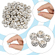 80 шт. полимерная глина со стразами европейские бусины с большими отверстиями с серебряными латунными сердечниками FPDL-LT0001-02E-4