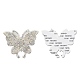 Nbeads Butterfly Glass Rhinestone Patches DIY-NB0005-13-2