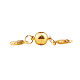 Mixed Color Round Brass Magic Magnetic Clasps with Lobster Claw Clasp Diameter 8-12mm KK-PH0013-06M-3