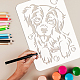 Fingerinspire plantilla de pintura de perro beagle DIY-WH0396-0011-3