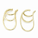 Brass Cuff Earrings EJEW-S201-204G-NF-2
