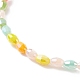 Bracelet extensible en perles de verre étincelantes pour femme BJEW-JB07664-05-4