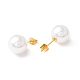 6 Pair Shell Pearl Round Ball Stud Earrings EJEW-A067-18B-G-4