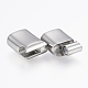 304 Stainless Steel Magnetic Clasps with Glue-in Ends STAS-F130-92P-2