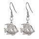 Fish Alloy Dangle Earrings EJEW-JE05535-2