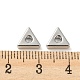 めっき合金ビーズラック  鉛フリー＆カドミウムフリー＆ニッケルフリー  三角形  プラチナ  7x8x2.5mm  穴：2mm PALLOY-Z022-06P-3