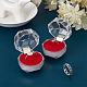 Chgcraft 40 pièces boîtes à bagues en plastique transparent rouge boucles d'oreilles en cristal boîtes de rangement de bijoux avec mousse pour stocker des bagues bijoux boucles d'oreilles proposition de mariage saint valentin CON-CA0001-020-5
