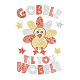 NBEADS Gobble Til You Wobble Rhinestone Sticker DIY-WH0303-190-1