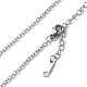 304 collar de cadena de cable de acero inoxidable para hombres y mujeres NJEW-K245-025D-2