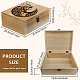 Boîtes à souvenirs rectangulaires en bois avec couvercles CON-WH0101-004-2