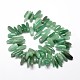 Pépites vertes naturelles aventurine perles brins G-E271-15-2