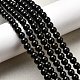 Натуральный черный обсидиан бисер пряди G-L632-A01-6mm-1