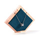 Pointed Pentagon Wood Covered with Velvet Two Necklaces Display Stands PAAG-PW0008-005C-04-1