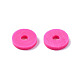 Flat Round Eco-Friendly Handmade Polymer Clay Beads CLAY-R067-6.0mm-31-4