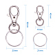 Железо поворотные пряжки с ключевыми кольцами IFIN-PH0023-15-2