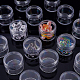Benecreat 20 Packung 30 ml leeres klares Plastikperlen-Vorratsgefäßglas mit abgerundeten Schraubdeckeln für Perlen CON-BC0004-22B-43x36-5