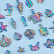 ホビーセイ海洋生物テーマ合金ペンダントセット  混合図形  虹色  15~37x8~29x2.5~5mm  20個/箱 FIND-HY0001-47-4