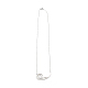 201 Edelstahl-Halskette mit einfachen Meereswellenanhängern für Frauen NJEW-TAC0004-03-1