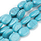 Flat Oval Gemstone Synthetic Turquoise Stone Beads Strands G-S113-11-1