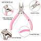 SUNNYCLUE 4.5 Inch Wire Cutter Pliers Wire Cutter Precision Beading Pliers Jewelry Wire Looping Bending Tools for DIY Jewelry Making Hobby Projects Pink PT-SC0001-33-4