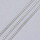 真鍮ツイストチェーン  カーブチェーン  ハンダ付け  スプールで  オーバル  鉛フリー＆カドミウムフリー  銀色のメッキ  2x1x0.35mm  約301.83フィート（92m）/ロール CHC-S100-0.35mm-S-2