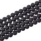 Synthetic Lava Rock Beads Strands G-S277-6mm-01-1