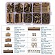 Антикварные бронзовые наборы для поиска ювелирных изделий с металлическими лентами смешанного размера FIND-PH0003-01AB-2