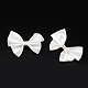 手作りファブリック服飾材料パーツ  リボンちょう結び  ホワイト  40x59x8mm  約200個/袋 WOVE-R087-19-1