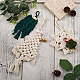 Crafans 3pcs 3 Stil Weihnachtsthema Baumwollgewebe Anhänger Dekorationen HJEW-CF0001-13-5